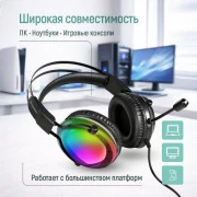 Навушники з мікрофоном ColorWay FireStrike RGB Black (CW-HPG04BK) (UA)
