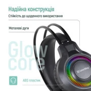 Навушники з мікрофоном ColorWay GlowCore RGB Black (CW-HPG02BK) (UA)