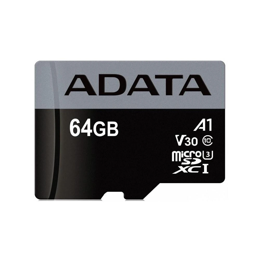 ADATA 64 GB microSDXC UHS-I U3 Premier Pro + SD-adapter (AUSDX64GUI3V30SA2-RA1) (UA) Бренд: ADATA; Объем памяти, ГБ: 64; Speed
