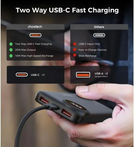 Choetech B791 10000mAh Black (M15-B791-ACBK-NG) (UA)