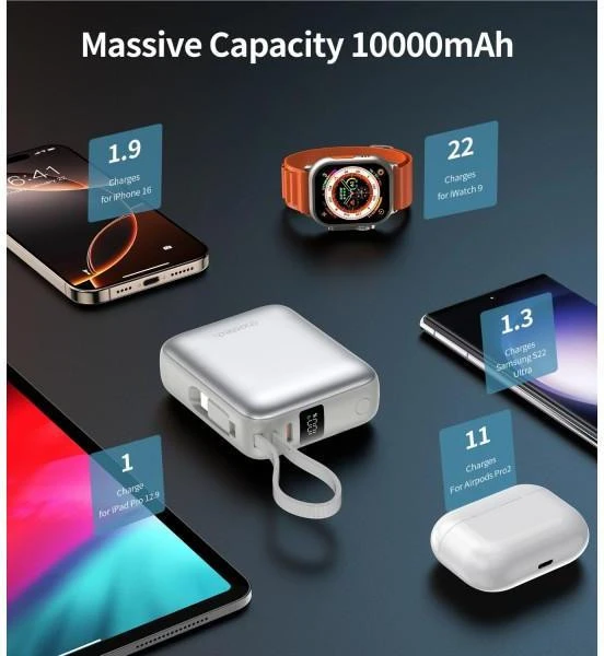 Choetech B832 10000mAh 35W Silver (B832-GY) (UA)