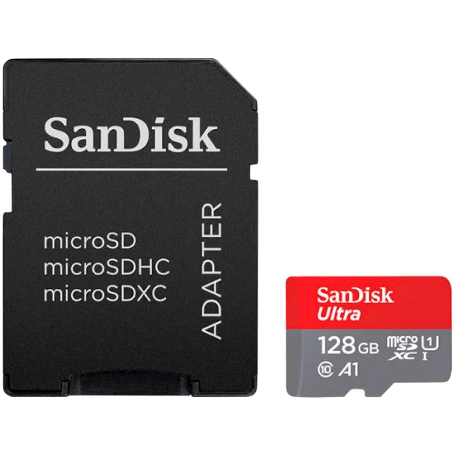 SanDisk 128 GB microSDXC UHS-I U1 A1 Class 10 Ultra (SDSQUAB-128G-GN6IA) (UA) Бренд: SanDisk; Обсяг пам'яті, ГБ: 128;
