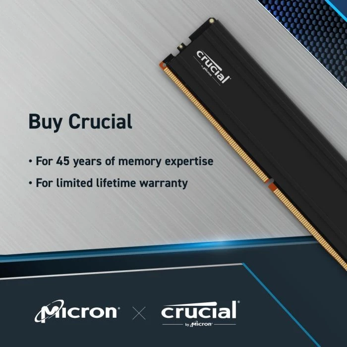 DDR5 24GB 5600 MHz Pro Micron (CP24G56C46U5) (UA) Тип памяти: DDR5; Объем памяти: 24