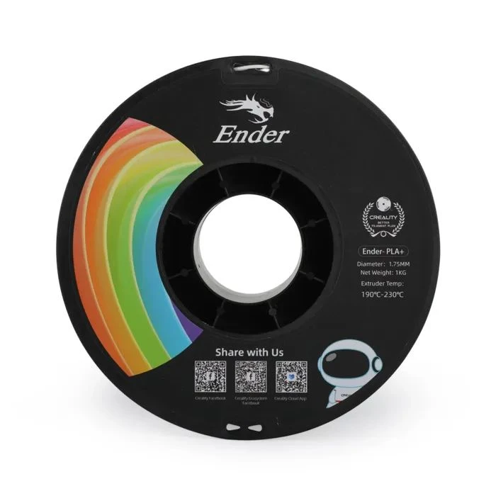 Пластик для 3D-принтера Creality PLA+ 1кг, 1.75мм, білий (3301010305) (UA)
