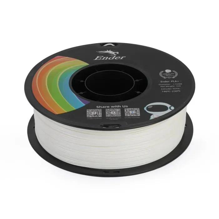 Пластик для 3D-принтера Creality PLA+ 1кг, 1.75мм, білий (3301010305) (UA)