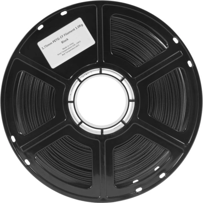 Пластик для 3D-принтера Flashforge PETG-CF 1,75mm 1kg Чорний (90007816001) (UA)