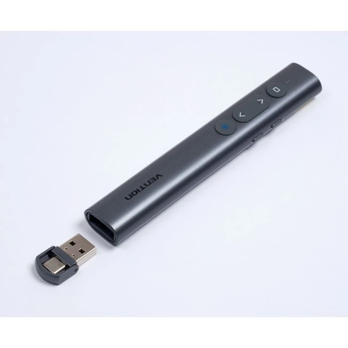 Vention PowerPoint Clicker with Red Laser Pointer Gray (KQIH0) (UA)