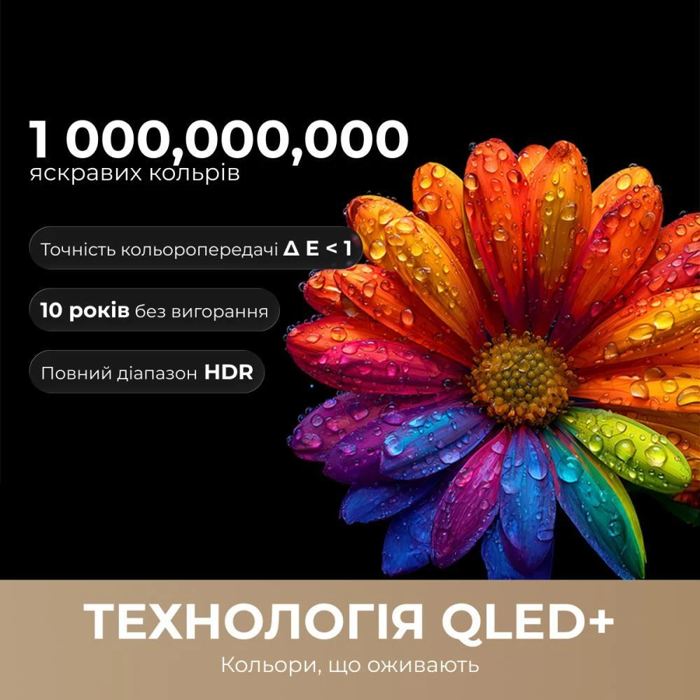 Dreame Vivid QLED 4K TV 55Q100 (UA) Бренд: Dreame; Діагональ, дюйм: 55;