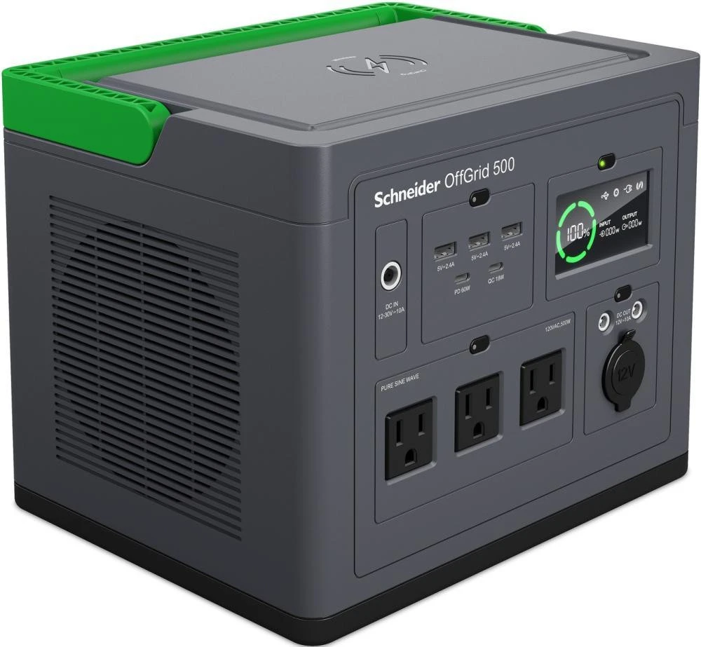 Зарядная станция Schneider Electric OffGrid 500 (PPS500-GR) (UA) Бренд: Schneider Electric; Розетка AC 230В: 2;
