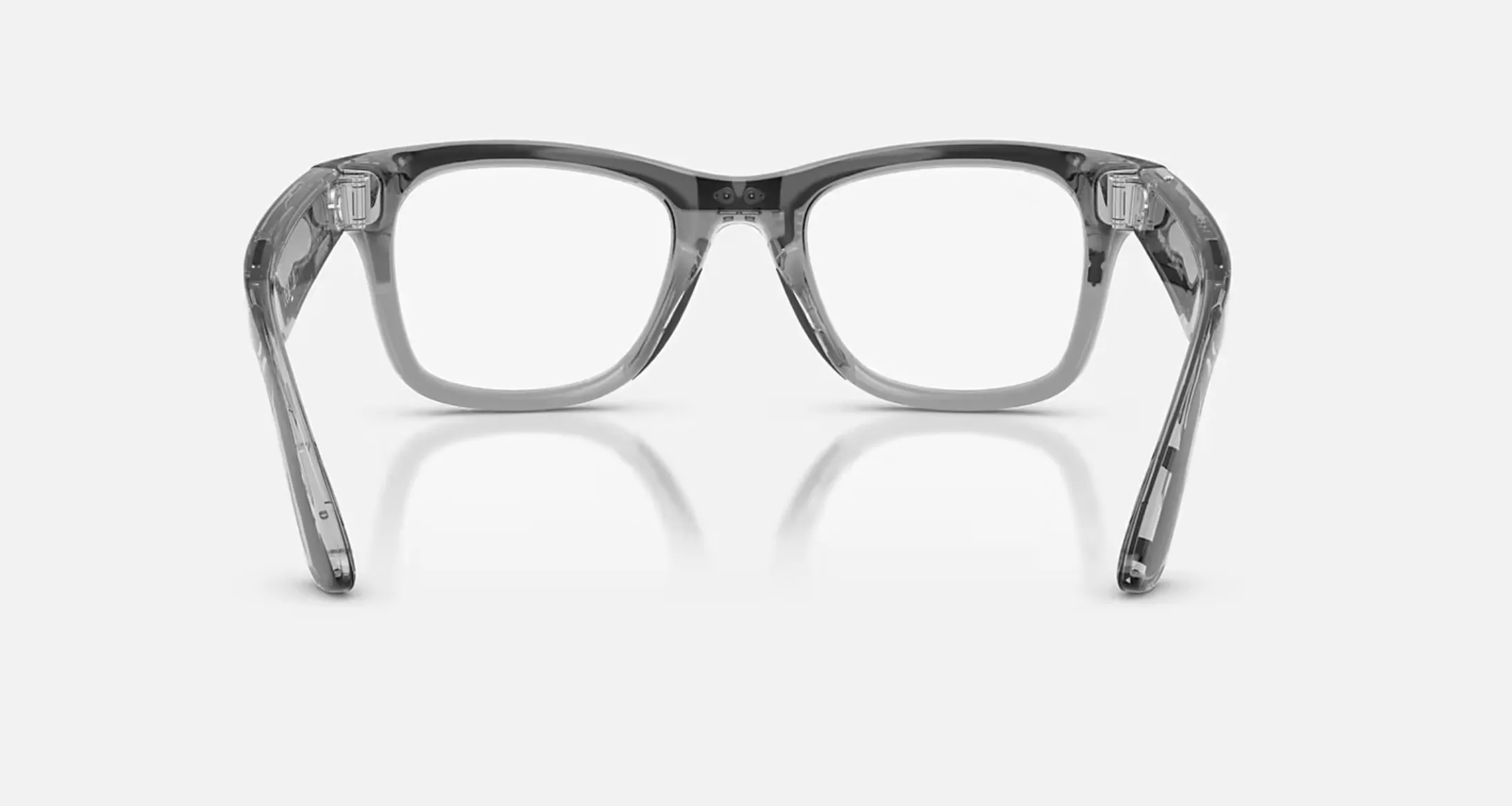 Ray-Ban Meta Wayfarer Gen2 Standard Shiny Transparent Grey Frame/Clear Sapphire Lenses (RW4012 6840MF 50-22)
