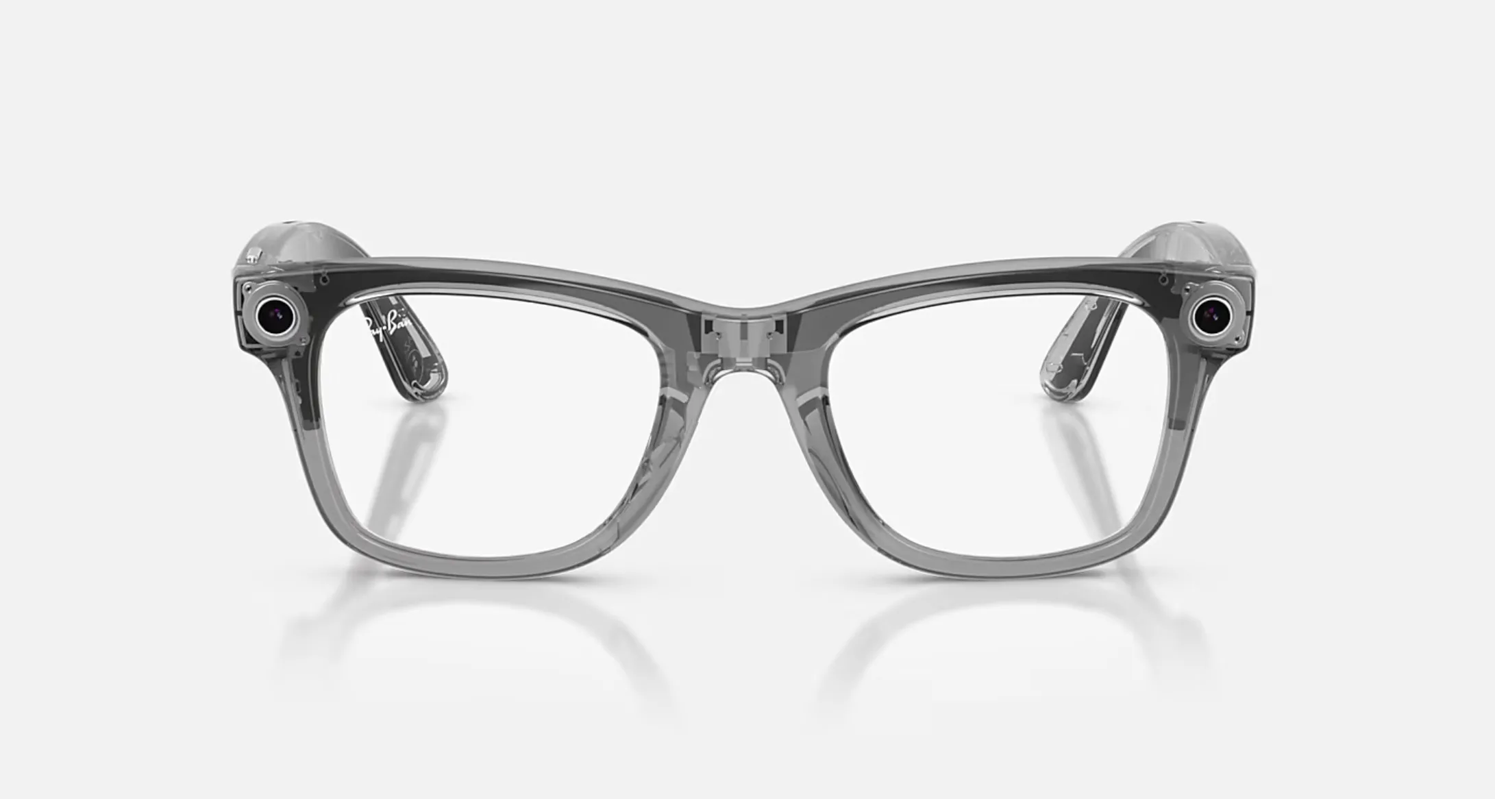 Ray-Ban Meta Wayfarer Gen2 Standard Shiny Transparent Grey Frame/Clear Sapphire Lenses (RW4012 6840MF 50-22)