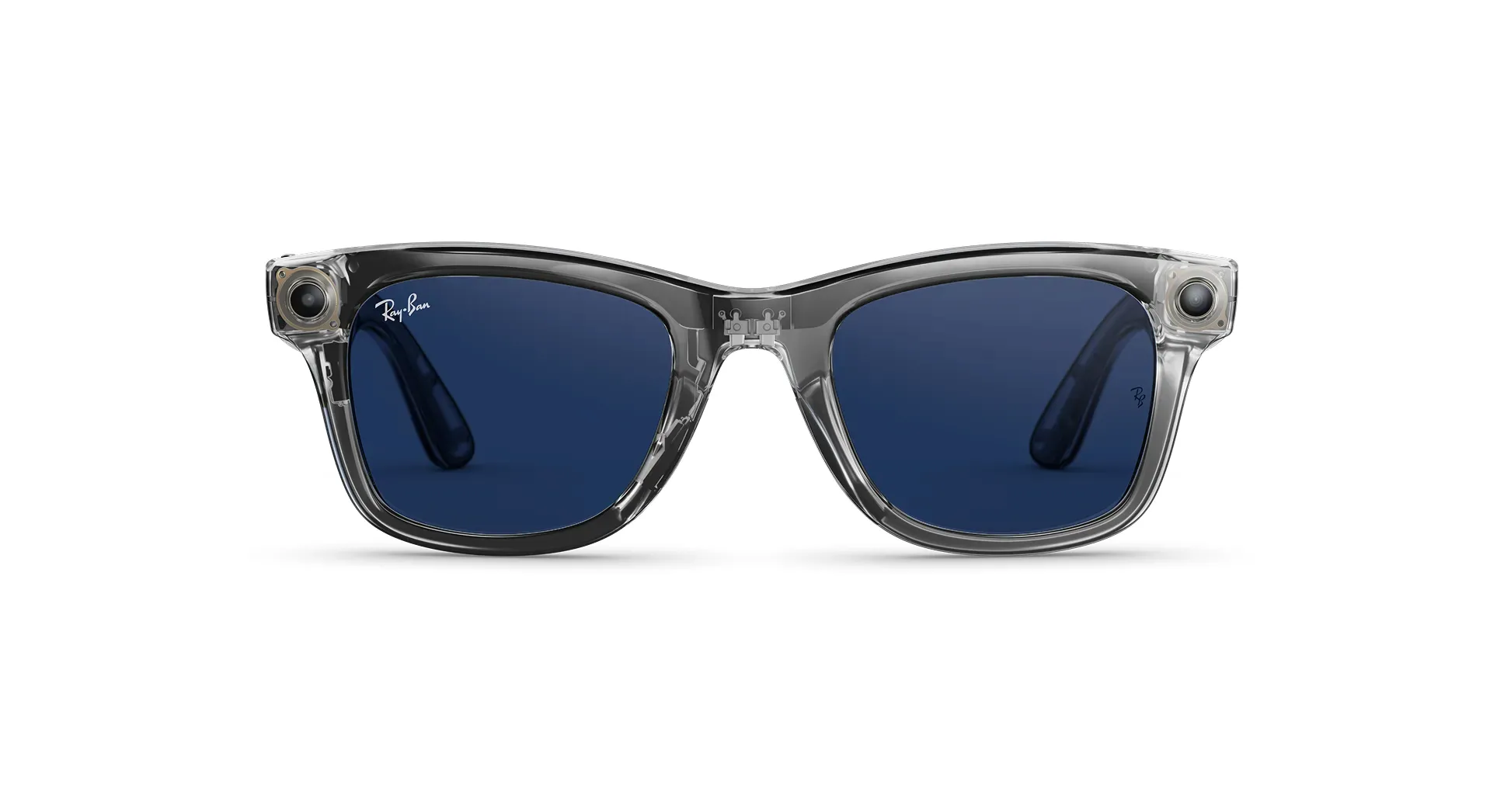 Ray-Ban Meta Wayfarer Gen2 Standard Shiny Transparent Grey Frame/Clear Sapphire Lenses (RW4012 6840MF 50-22)