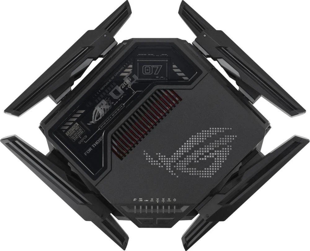 ASUS ROG Rapture GT-BE98 (90IG08F0-MO9A0V) Бренд: ASUS; Стандарт: 802.11be (Wi-Fi 7);