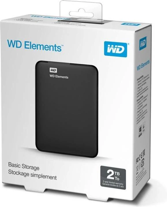 WD Elements Portable 2 TB (WDBU6Y0020BBK, WDBD2B0020BBK) Бренд: WD; Линейка: Elements Portable; Тип