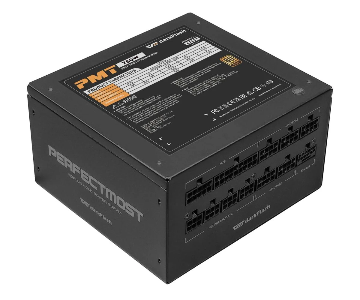 DarkFlash PMT750 750W 80 Plus Gold (PMT750 Black(Gold)) EU