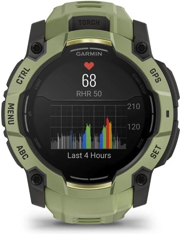 Смарт-годинники Garmin Instinct 3 50mm AMOLED Green with Fern Green Band (010-03020-02)