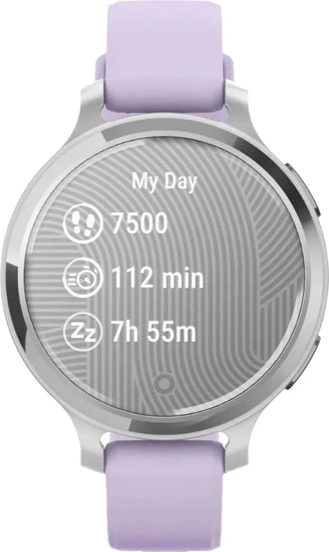 Смарт-годинники Garmin Lily 2 Active Silver with Purple Jasmine Silicone Band (010-02891-01/51)
