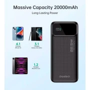 Choetech 20000mAh, PD/22.5W, QC/3.0, AFC Samsung, LED (B729) (UA)