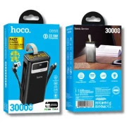HOCO 30000mAh Plentiful 22.5W, built-in cables, LED, Black (DB58 / 715030) (UA)