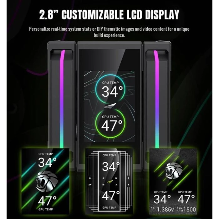 Кулер для процесора Gamemax SIGMA 620 LCD BK (UA)