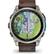Смарт-часы Garmin D2 Mach 2, 47mm, Saph, Bare Ti/Blk w/LthrBd, GPS (010-02904-31) (UA)