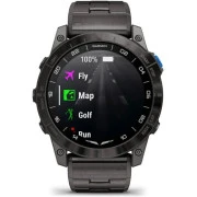 Смарт-часы Garmin D2 Mach 2, 47mm, Saph, Bare Ti/Blk w/LthrBd, GPS (010-02904-31) (UA)