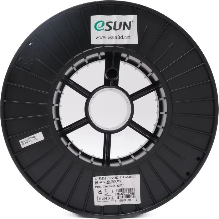 Пластик для 3D-принтера eSUN PLA+ 1.75мм, 3кг, Black (PLA+175B3) (UA)
