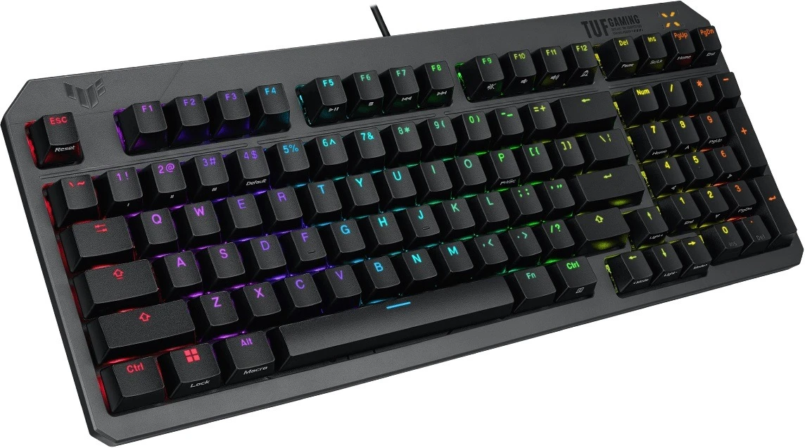 Asus TUF Gaming K3 Gen II Opti-Mech RGB 97key Switches ABS Black (90MP0390-BKMA00) (UA) Тип клавіш: оптико-механічний