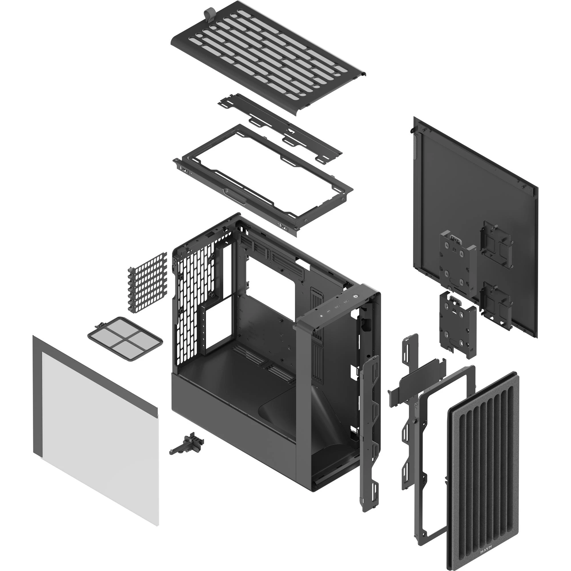 HAVN BF 360 Black (HVN-CA-BF360-02) (UA) Типорозмір: Midi-Tower; Форм-фактор