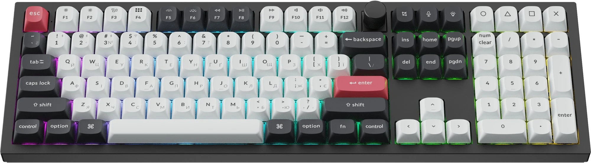 Keychron Q6 HE Magnetic Switch Black RGB (Q6H-M1-UA) (UA) Тип клавіш: магнітний механізм