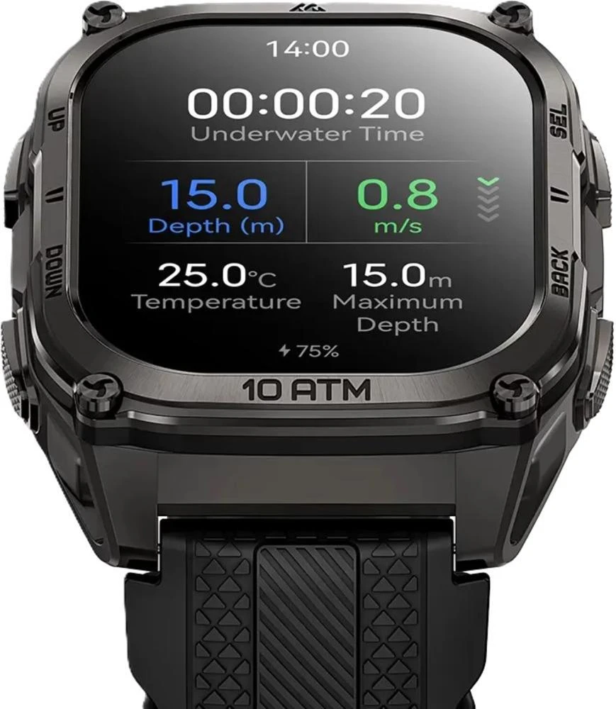 Смарт-годинники KOSPET Tank M4 Black (6978602500454) (UA) Бренд: KOSPET; Лінійка: Tank M4; iOS: є;