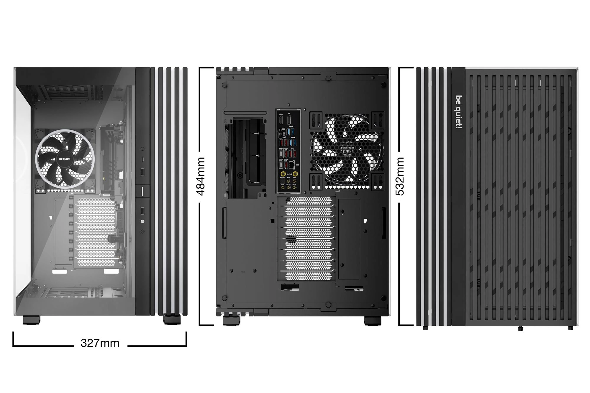 be quiet! Light Base 900 FX Black (BGW71) без БП (UA) Типоразмер: Midi-Tower; Форм-фактор