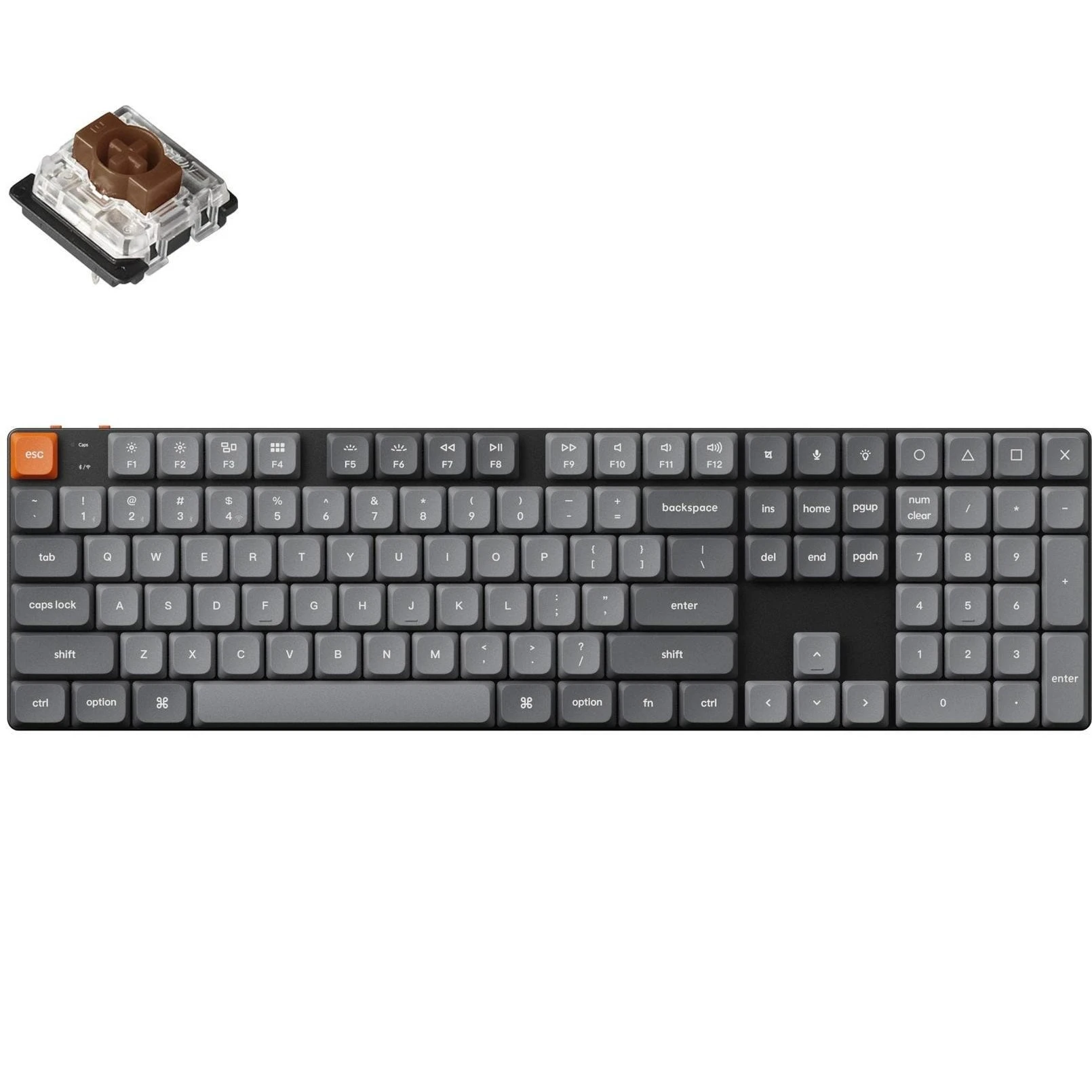Keychron K5 Max, Gateron MX 2.0 Brown, Hot-Swap, RGB UA Black (K5M-H3-UA) (UA)