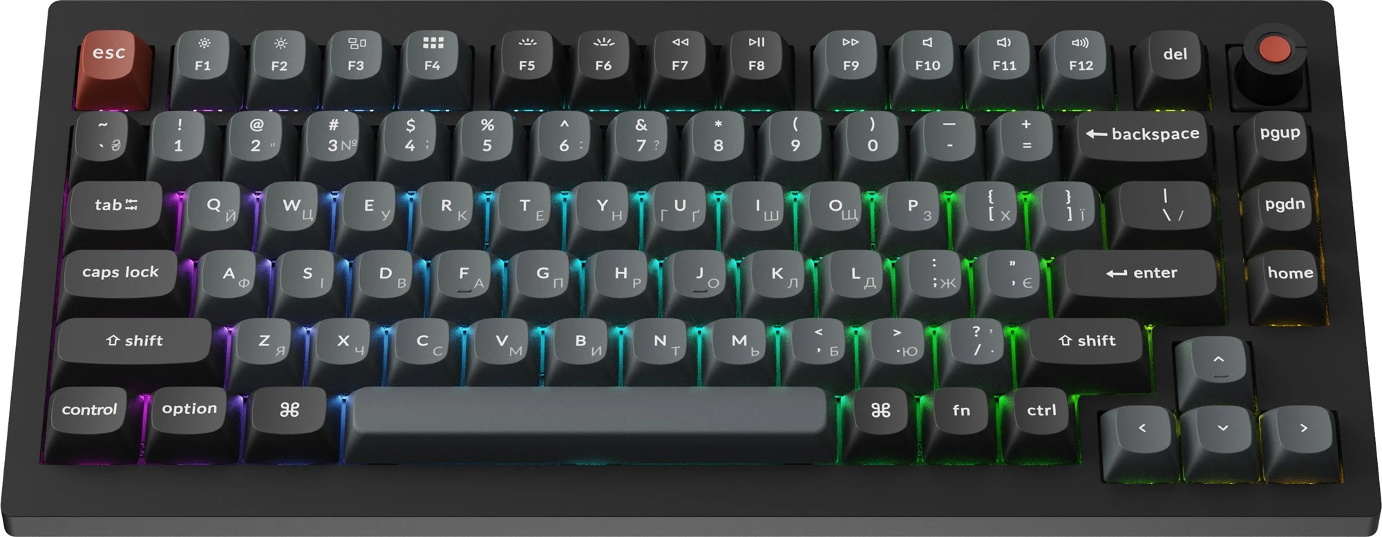 Keychron V1 8K Keychron Super Red Switch Black RGB (V1W-D1-UA) (UA)