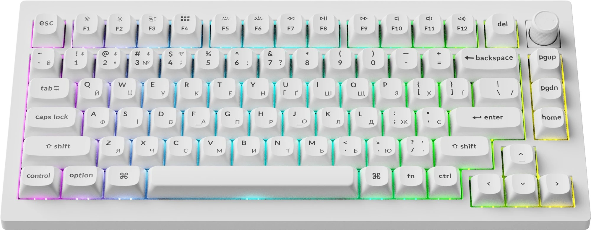 Keychron V1 Ultra Keychron Red Switch White RGB (V1U-F1-UA) (UA)