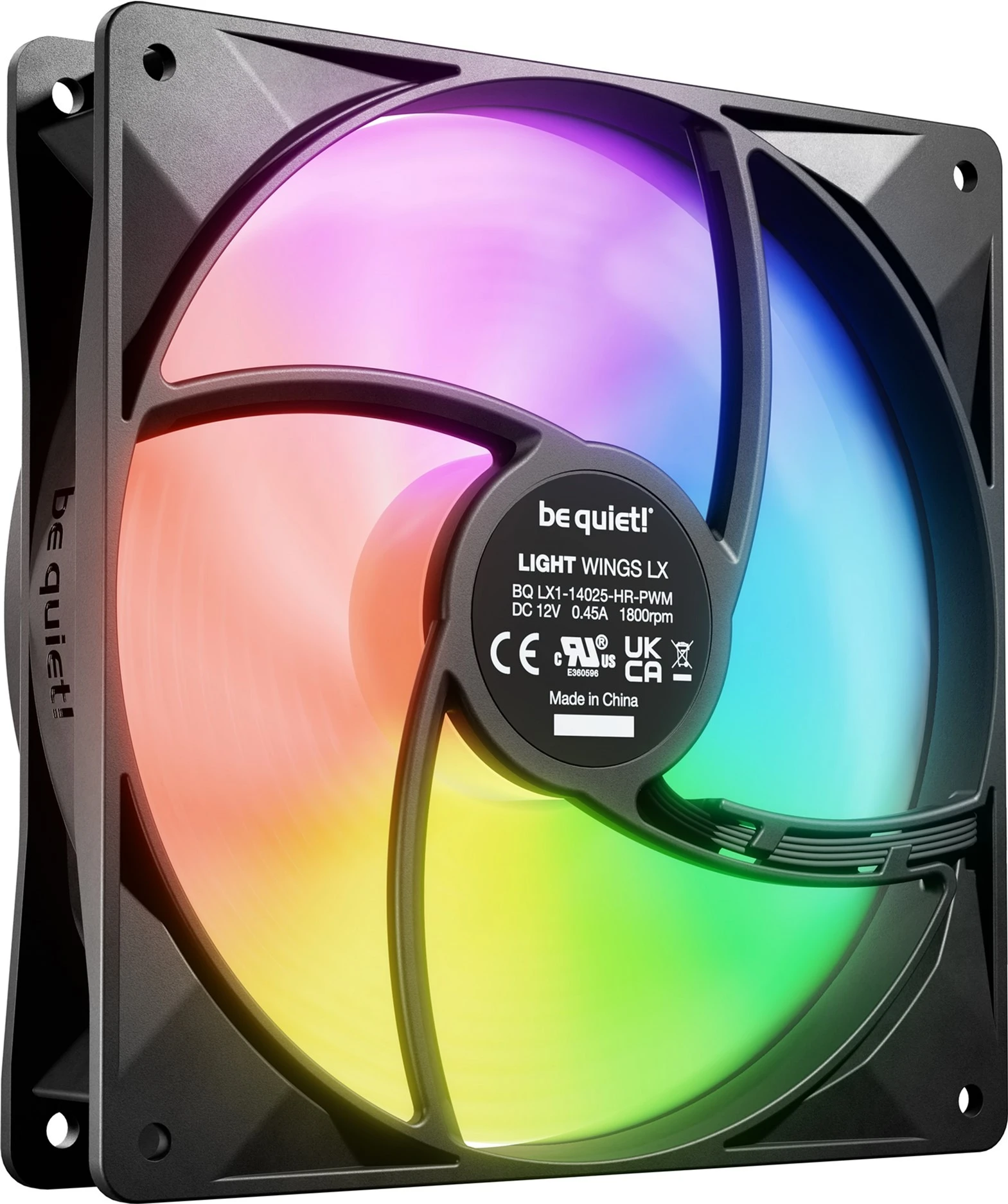 Вентилятор be quiet! Light Wings LX 140mm PWM High-Speed 3-Pack Black (BL130) (UA) Діаметр вентилятора: 140 мм;