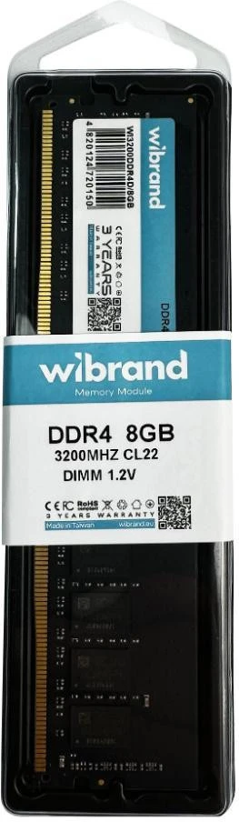 Wibrand 8 GB DDR4 3200 MHz (WI3200DDR4D/8GB) (UA) Бренд: Wibrand; Назначение: Память