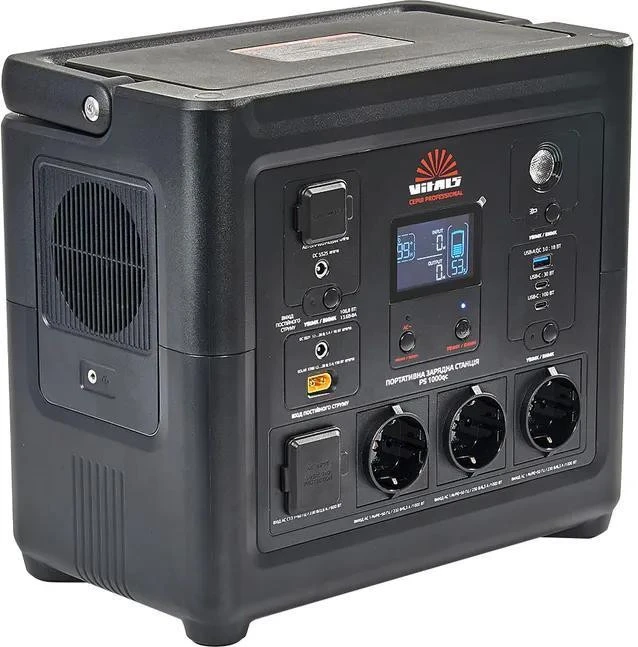 Зарядна станція VITALS PS 1000qc (223637) (UA) Бренд: VITALS; Розетка AC 230В: 3; USB Type-C: