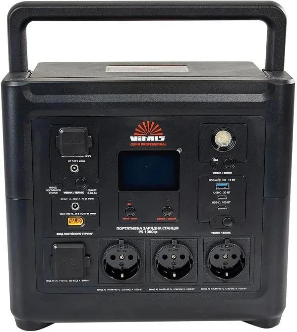 Зарядная станция VITALS PS 1000qc (223637) (UA) Бренд: VITALS; Розетка AC 230В: 3; USB Type-C: