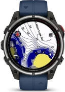 Смарт-годинник Garmin Fenix 8 Pro 47 мм AMOLED Marine GPS Titanium з синім силіконовим ремінцем (010-03198-50)