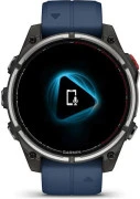 Смарт-годинник Garmin Fenix 8 Pro 47 мм AMOLED Marine GPS Titanium з синім силіконовим ремінцем (010-03198-50)