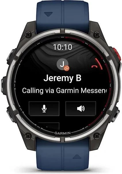 Смарт-годинник Garmin Fenix 8 Pro 47 мм AMOLED Marine GPS Titanium з синім силіконовим ремінцем (010-03198-50)