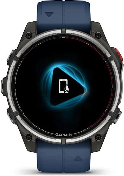 Смарт-годинник Garmin Fenix 8 Pro 47 мм AMOLED Marine GPS Titanium з синім силіконовим ремінцем (010-03198-50)