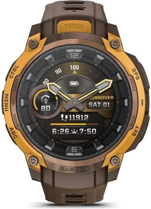 Смарт-часы Garmin Instinct Crossover AMOLED Bronze/Sunburst (010-03398-01)