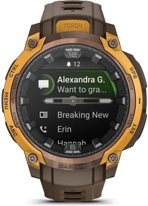 Смарт-годинники Garmin Instinct Crossover AMOLED Bronze/Sunburst (010-03398-01)