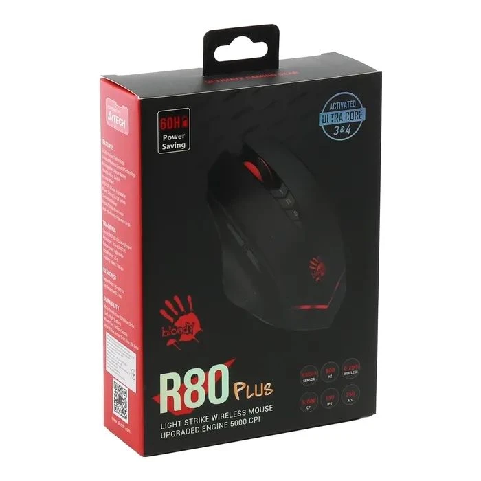 A4Tech Bloody R80 Plus Wireless/USB Black Skull (4711421003018) (UA) Тип: Игровые,Оригинальный