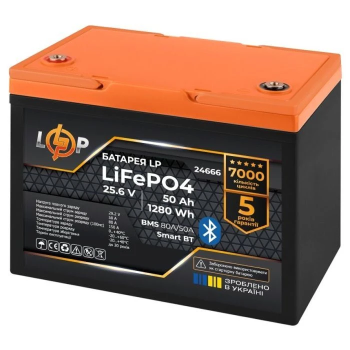 Батарея LiFePo4 LogicPower LiFePO4 25.6V - 50 Ah (24666) (UA)