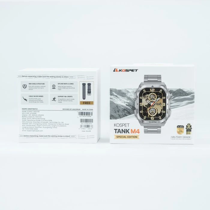 Смарт-часы KOSPET TANK M4SE SILVER (6978602500638) (UA)