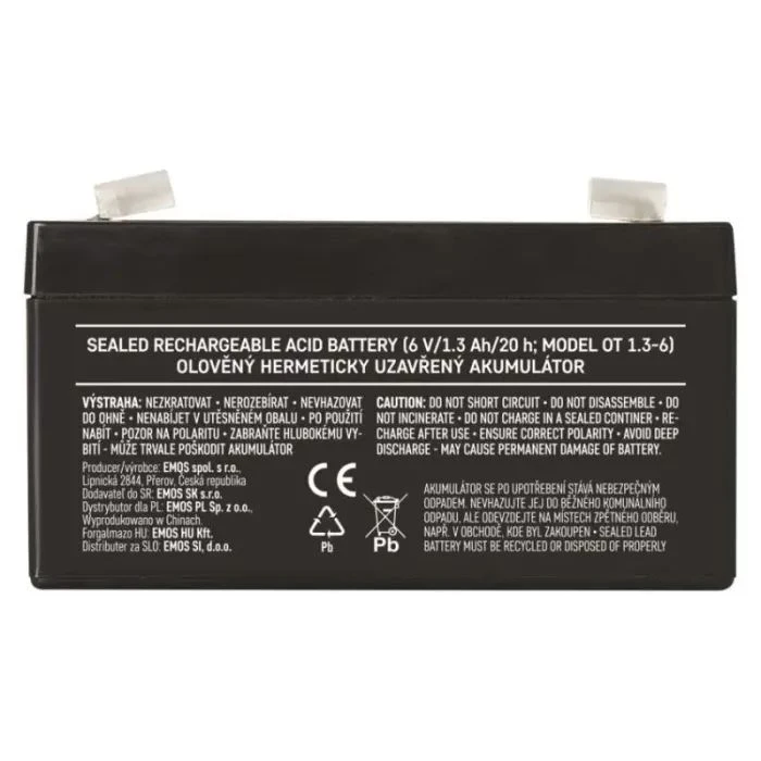 EMOS B9651 AGM 6V 1.3Ah fast 4,7mm (B9651) (UA)