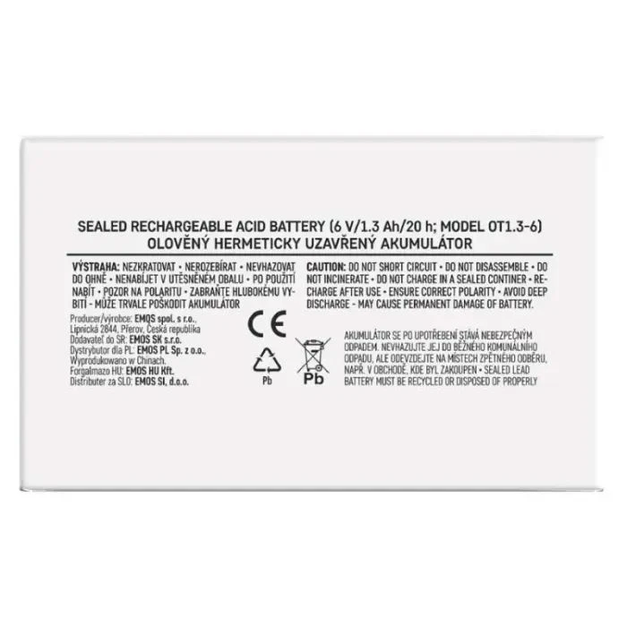 EMOS B9651 AGM 6V 1.3Ah fast 4,7mm (B9651) (UA)
